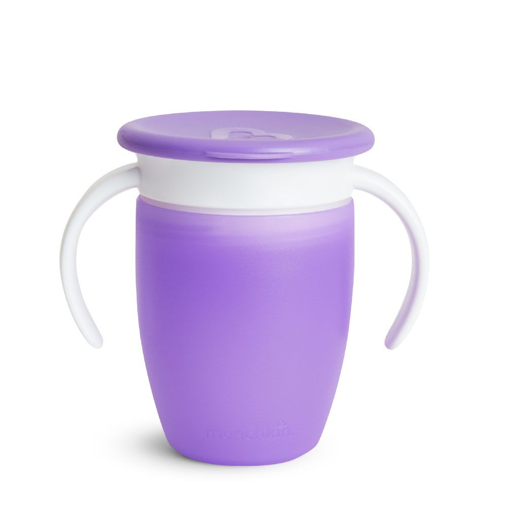 Munchkin - Miracle 360 Degree Baby Trainer Cup with Lid 6m+ - 207ml - Purple