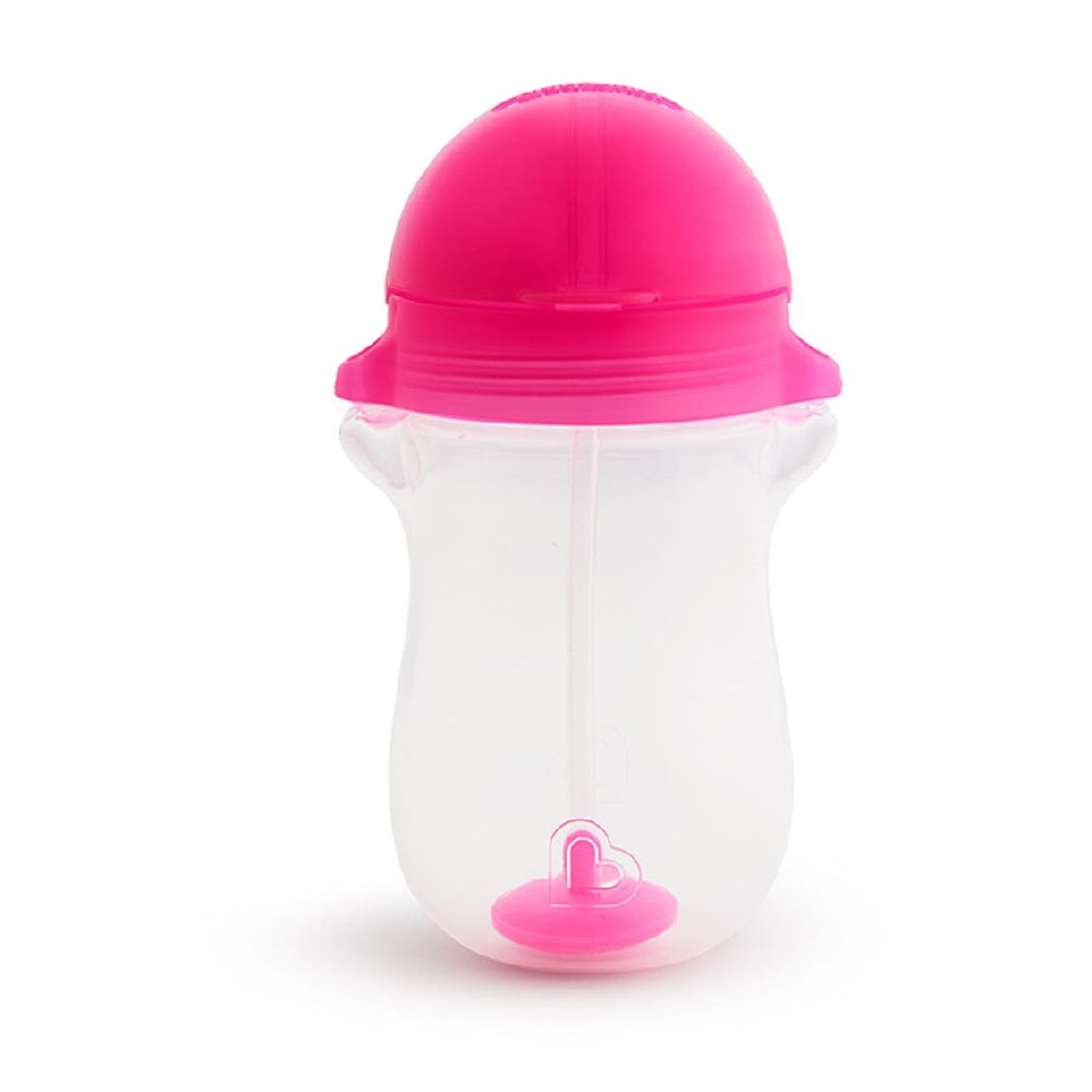 Munchkin - Any Angle Click Lock Weighted Straw Toddler Sippy Cup 12m+ - 296ml - Pink