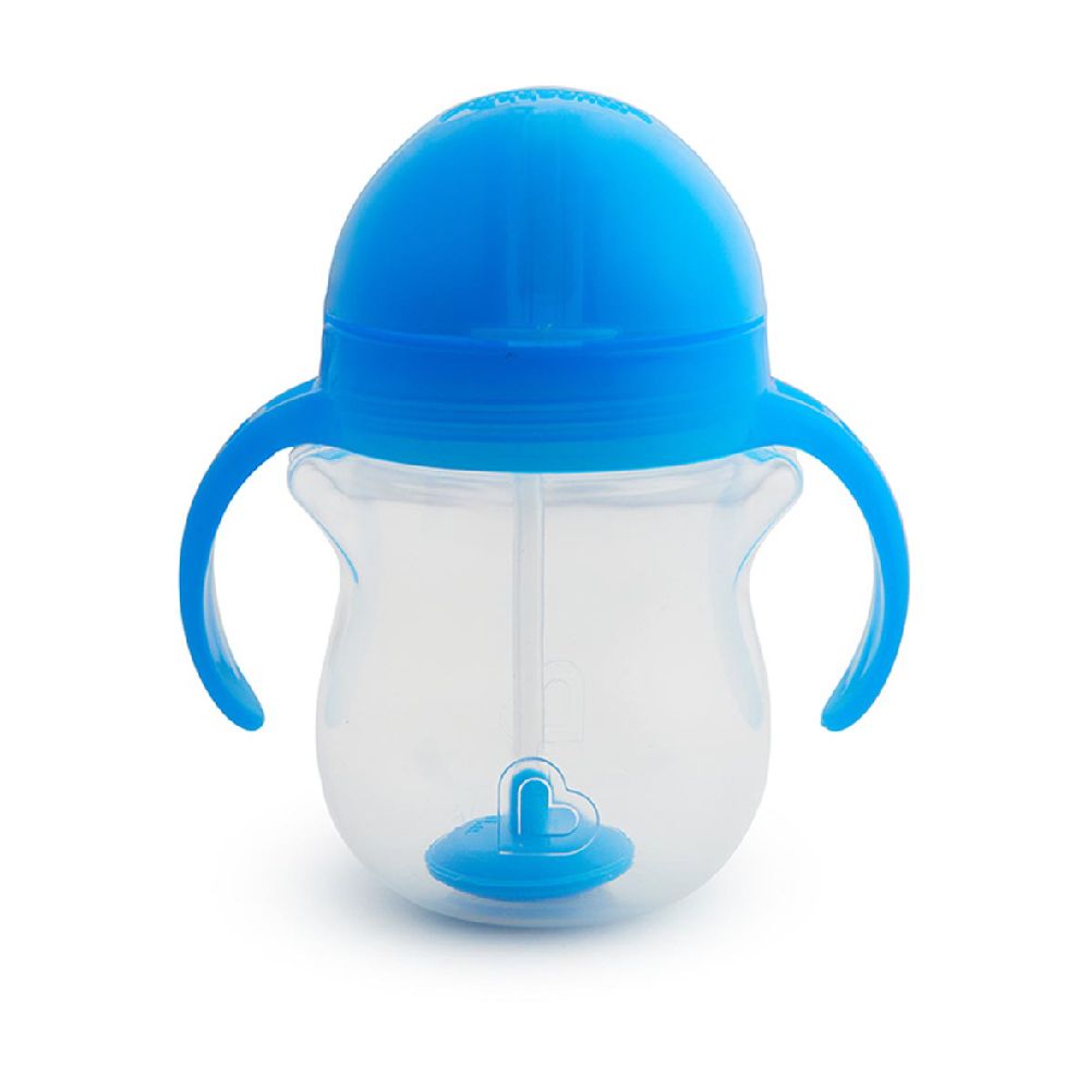 Munchkin - Any Angle Click Lock Weighted Straw Baby Trainer Cup 6m+ - 207ml - Blue