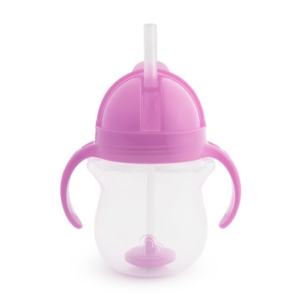 Munchkin - Any Angle Click Lock Weighted Straw Baby Trainer Cup 6m+ - 207ml - Purple