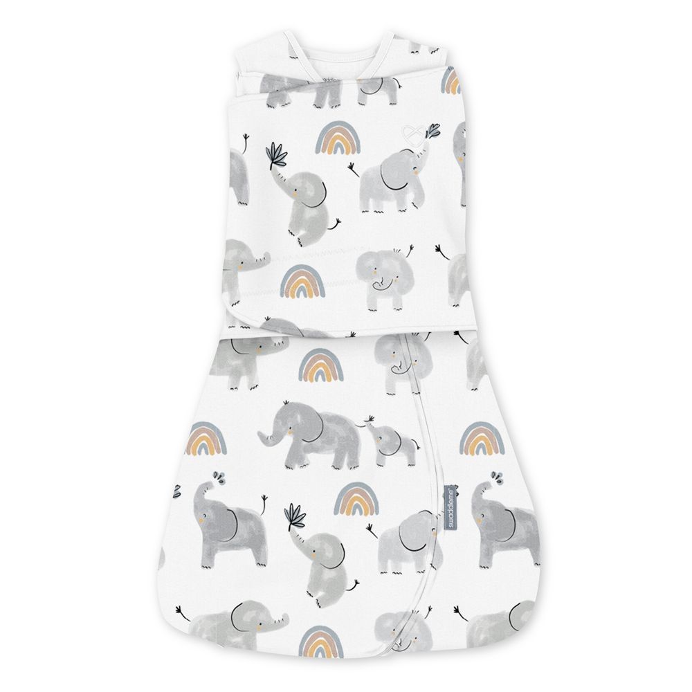 Summer Infant - SwaddleMe Arms Free Convertible Swaddle - Happy Elephant