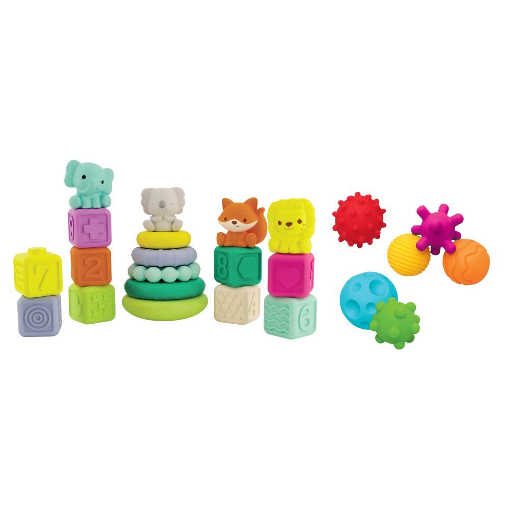 Infantino - Stackables Balls, Blocks And Buddies Activity Playset