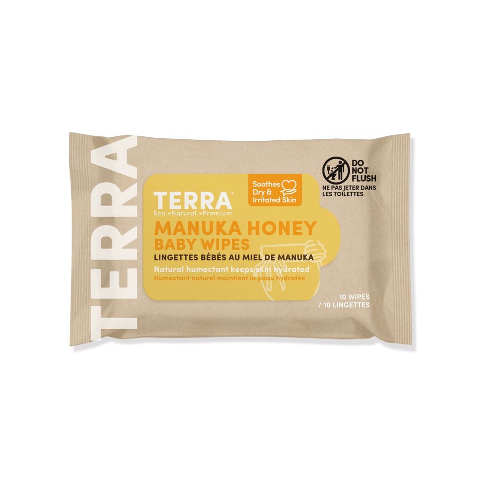 Terra Gentle - Manuka Honey Baby Wipes - 10 Pcs