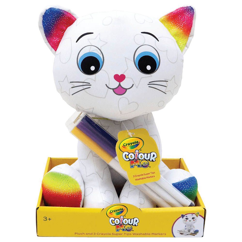 Crayola - Colour Me Plush Toy - Cat - White