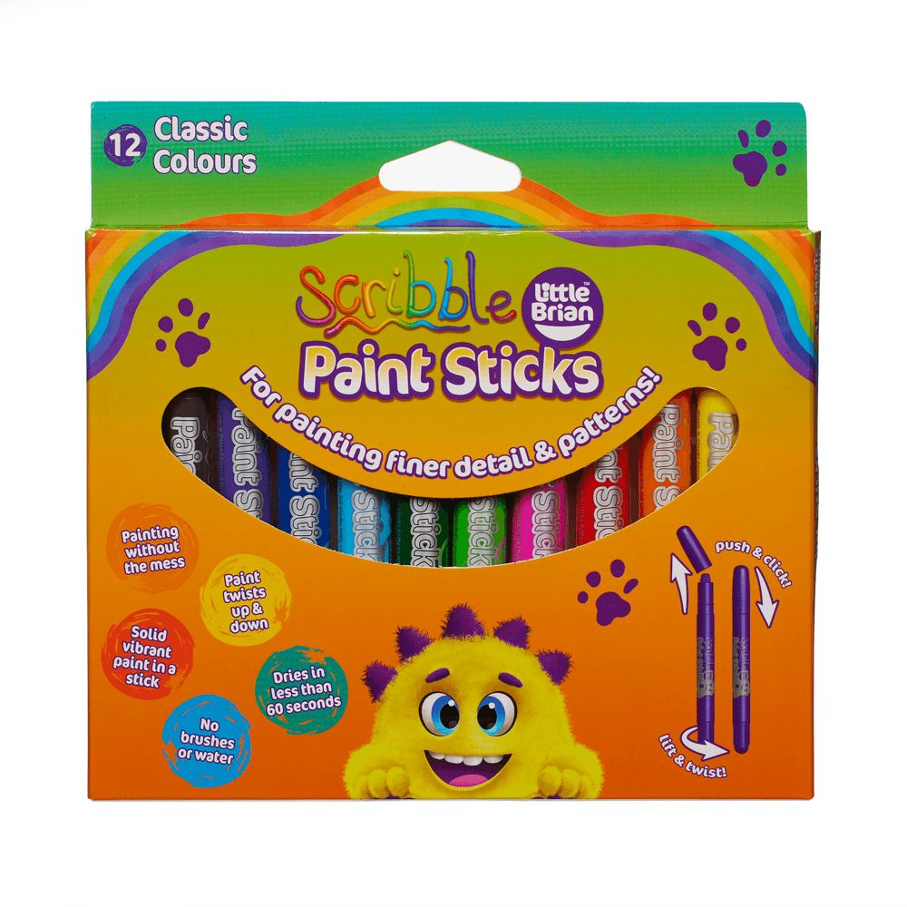 Little Brian - Scribble Paint Sticks 12 Colours