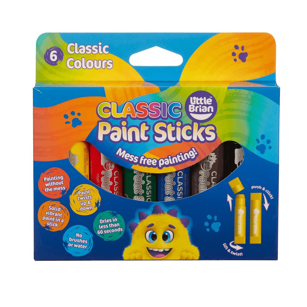 Little Brian - Paint Sticks Classic 6 Colours - Color May Vary