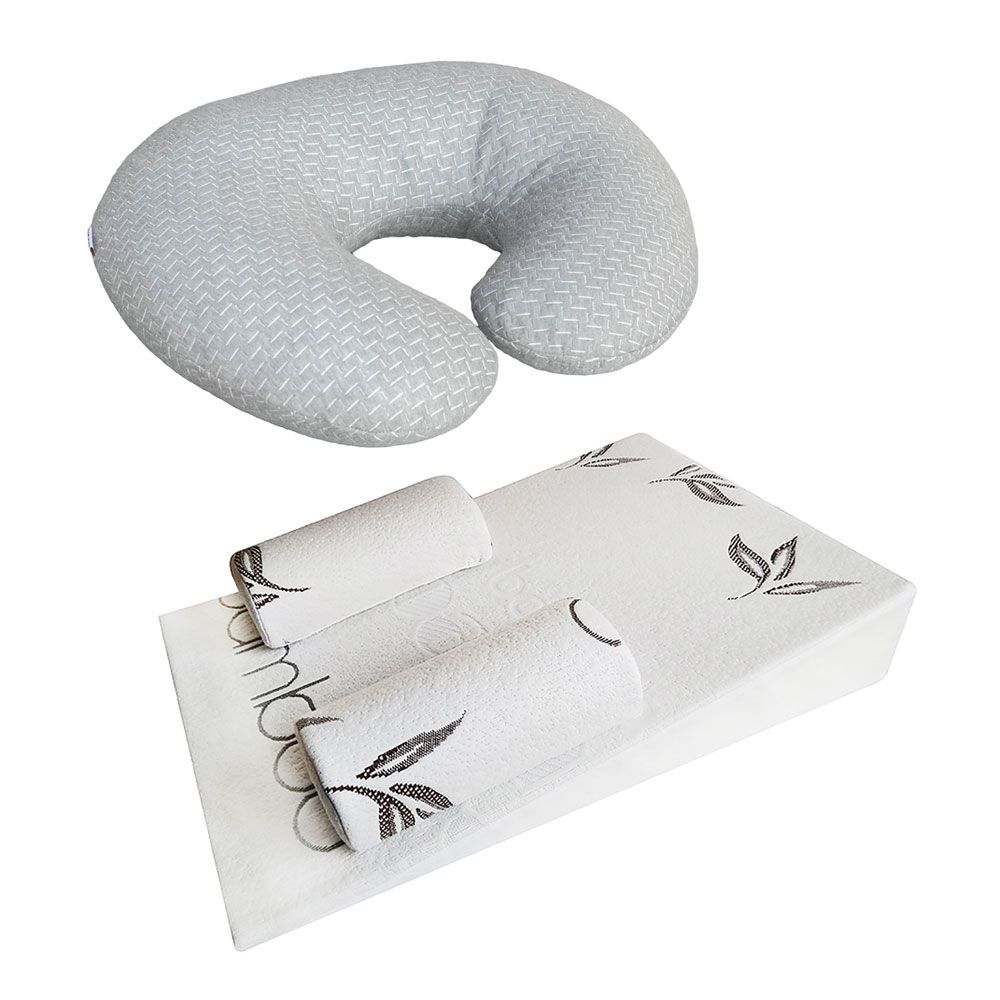 Moon - Bamboo Rayon Feeding Pillow w/ Sleep Positioner - Design May Vary