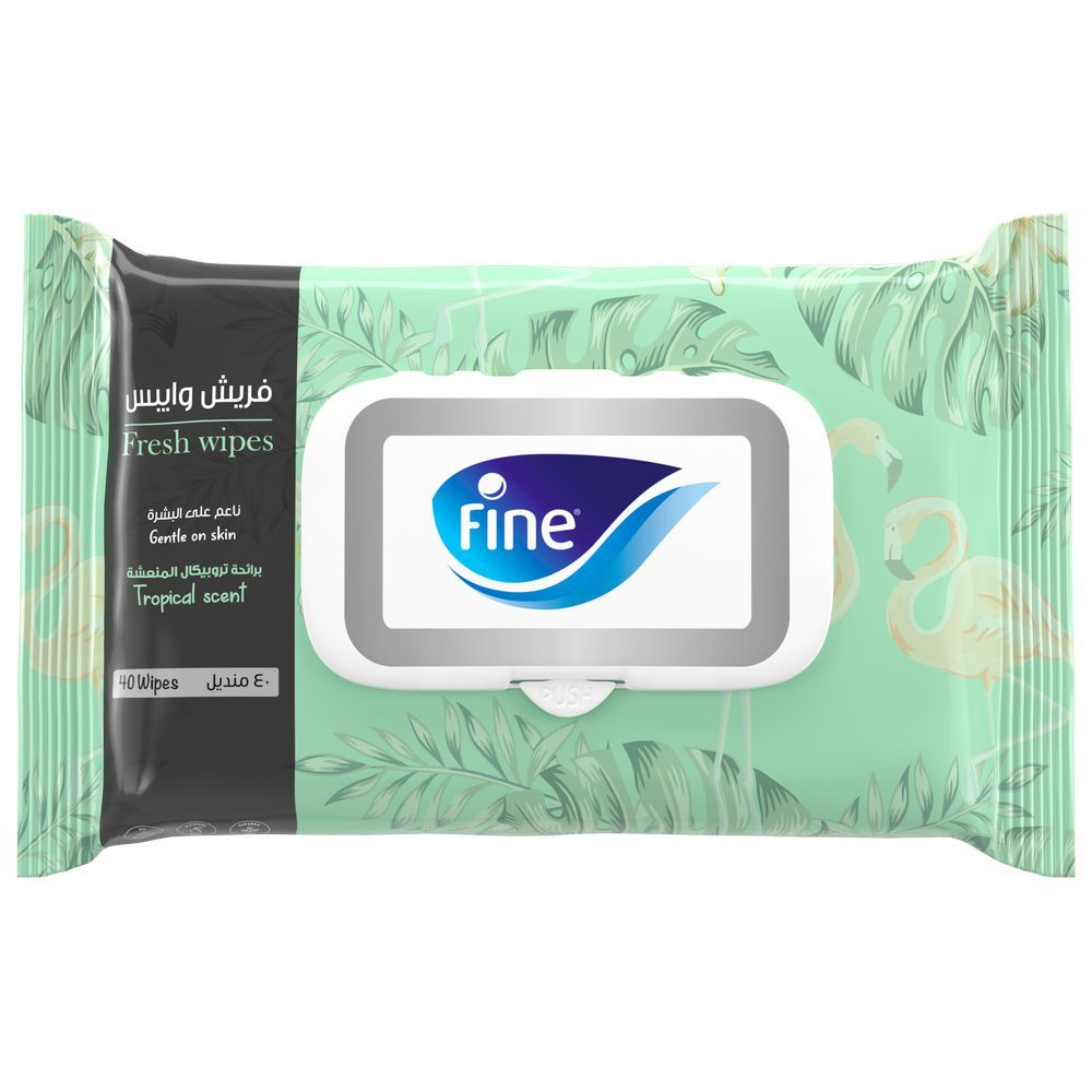  Fine - Fresh Wipes - Tropical Scent - 40pcs