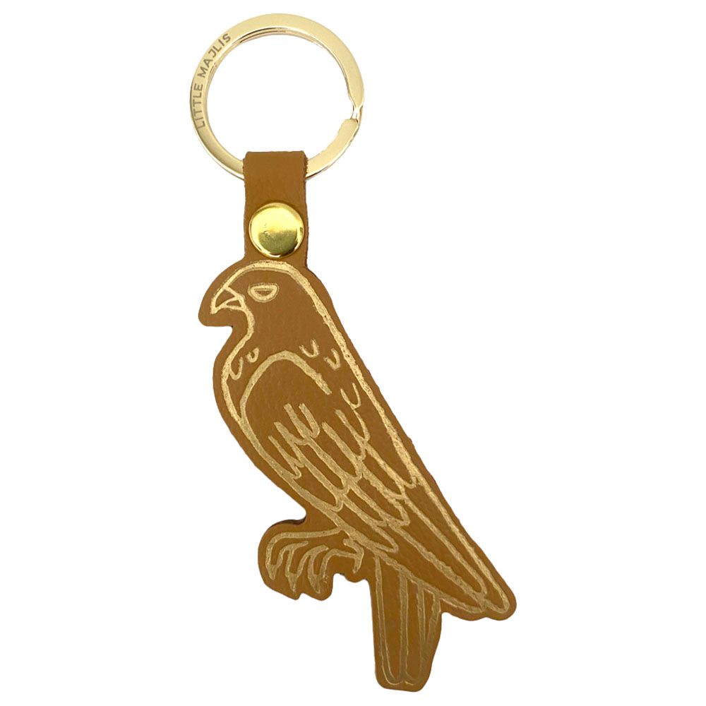 Little Majlis - Camel Leather Key Fob - Falcon