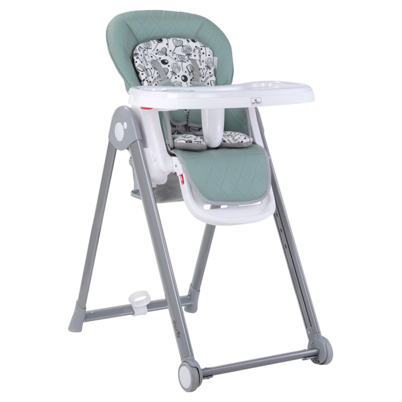 Lorelli - Party Iceberg High Chair - Green Leather