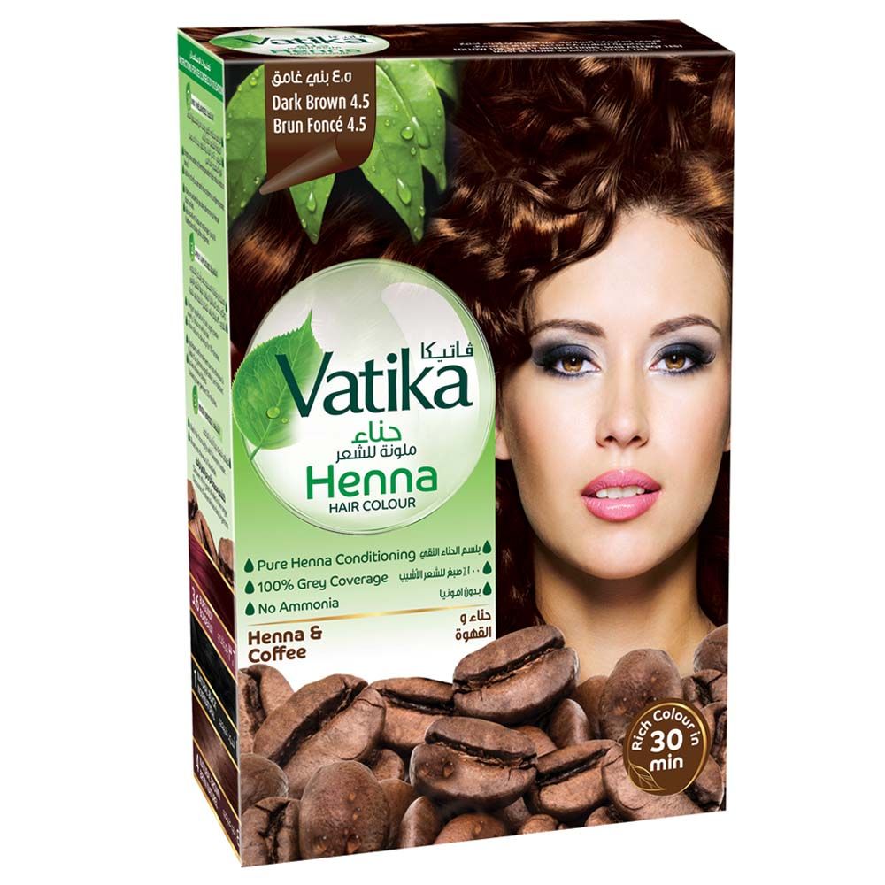 Vatika Naturals - Henna Hair Colour dark brown - 10g - Pack of 6