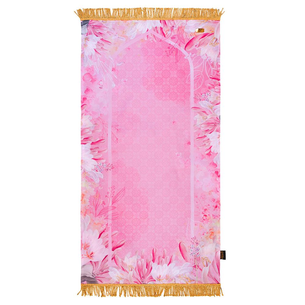 HilalFul - Golden Tassel Prayer Mat - Charming Pink