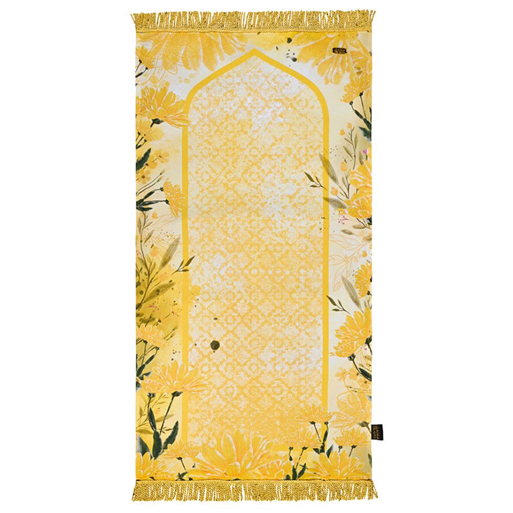 HilalFul - Golden Tassel Prayer Mat - Charming Yellow