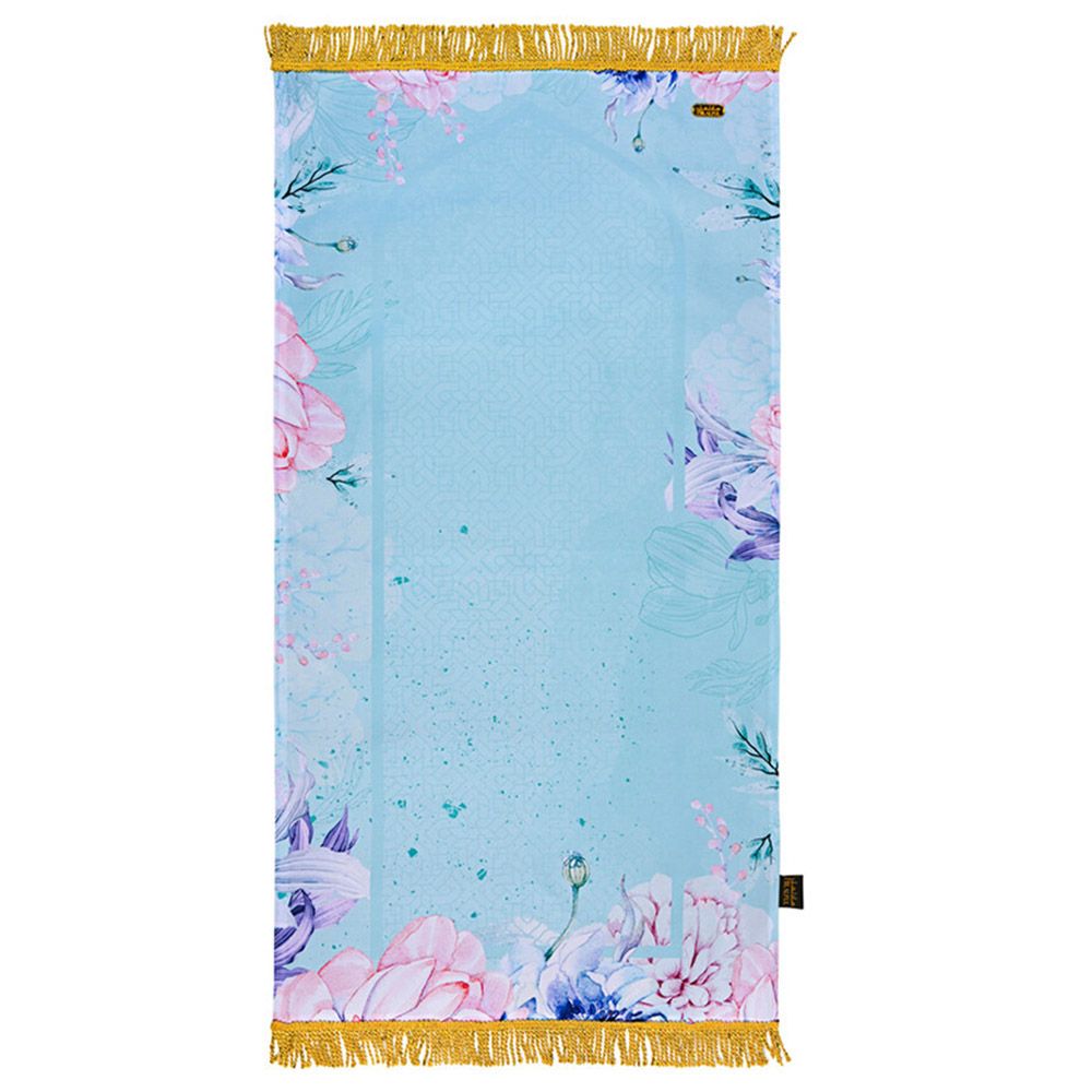 HilalFul - Golden Tassel Prayer Mat - Charming Blue