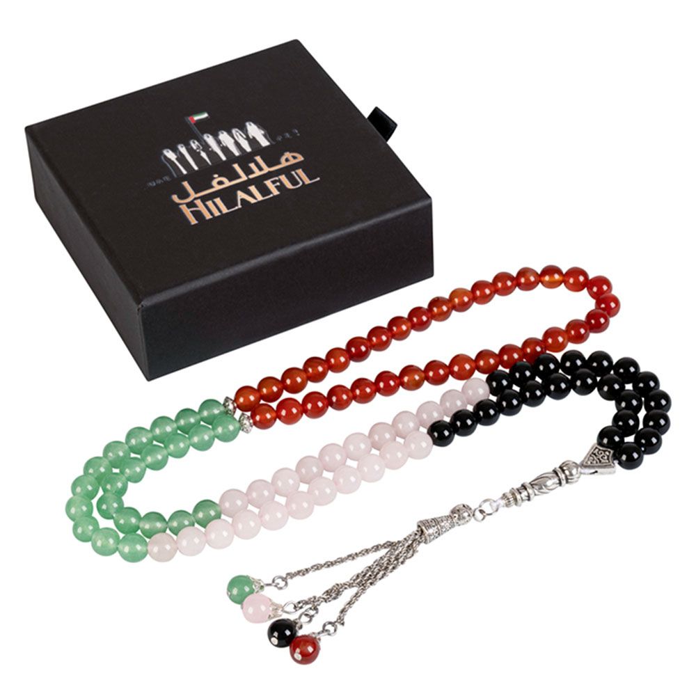 HilalFul - Islamic Prayer Beads - UAE National Flag - 99pcs