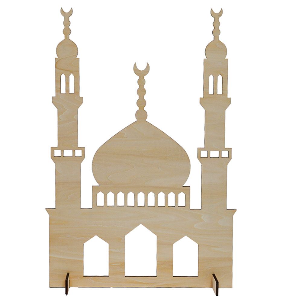 HilalFul - Wooden Mosque Standing Display - Beige - S