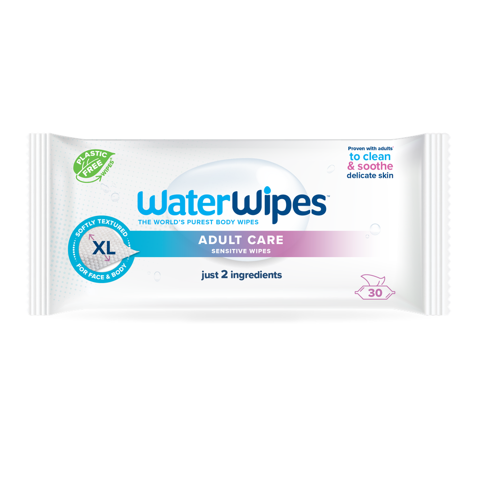 WaterWipes - Adult Care Sensitive Wipes XL - Pack of 1 - 30pcs