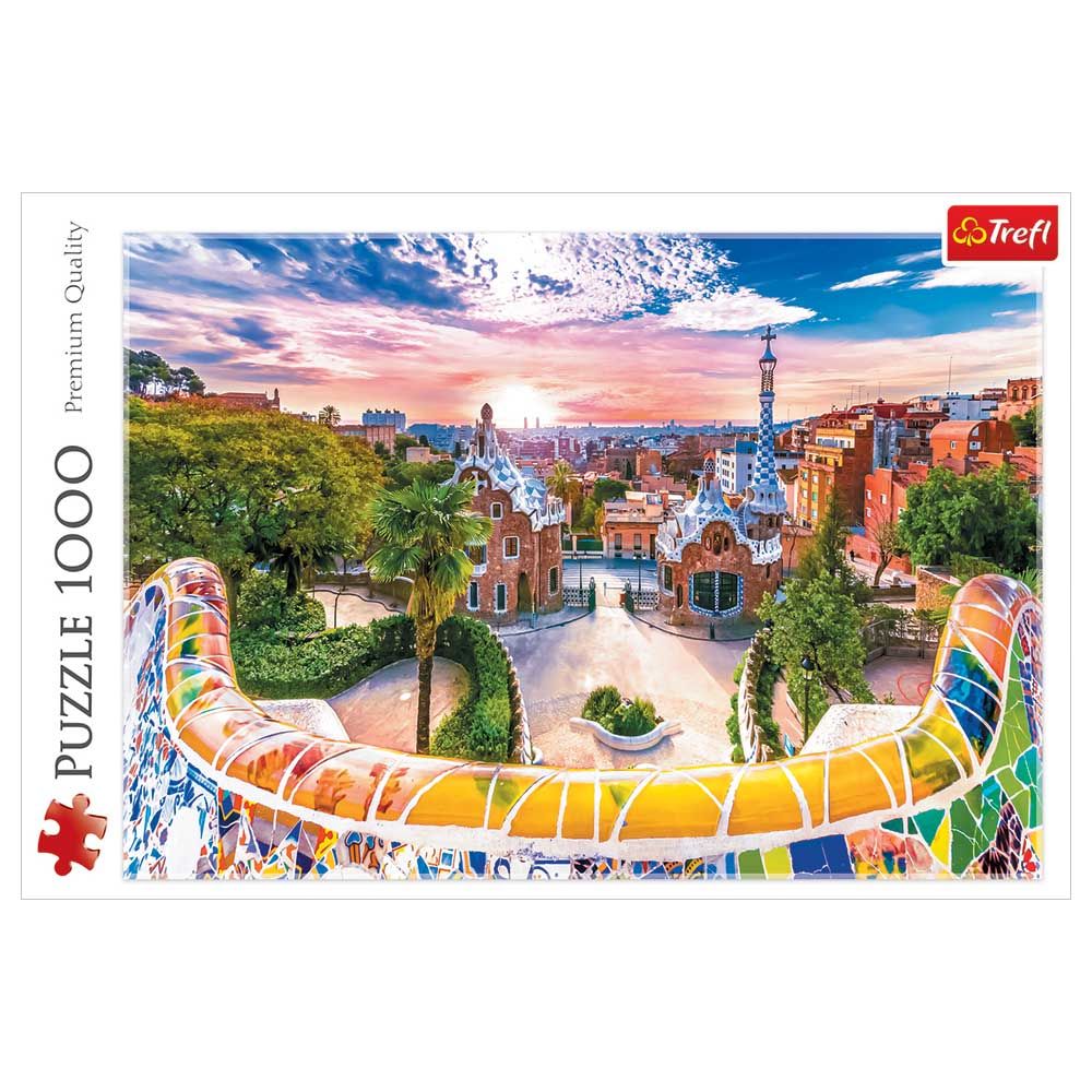 Trefl Puzzle - Sunset Over Barcelona Spain Puzzle - 1000pcs