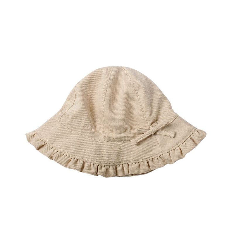 The Girl Cap - Kids Summer Cotton Bucket Hat - Beige