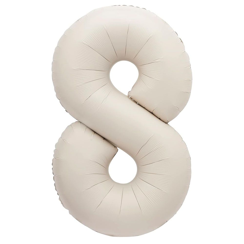 Unique - Number 8 Foil Balloon - Matte Nude - 86 cm