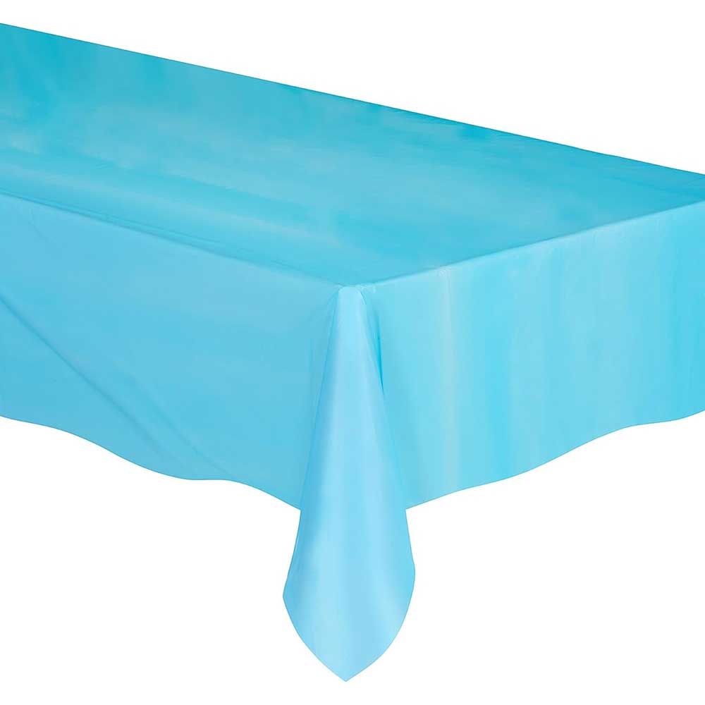 Unique - Plastic Table Cover - Powder Blue