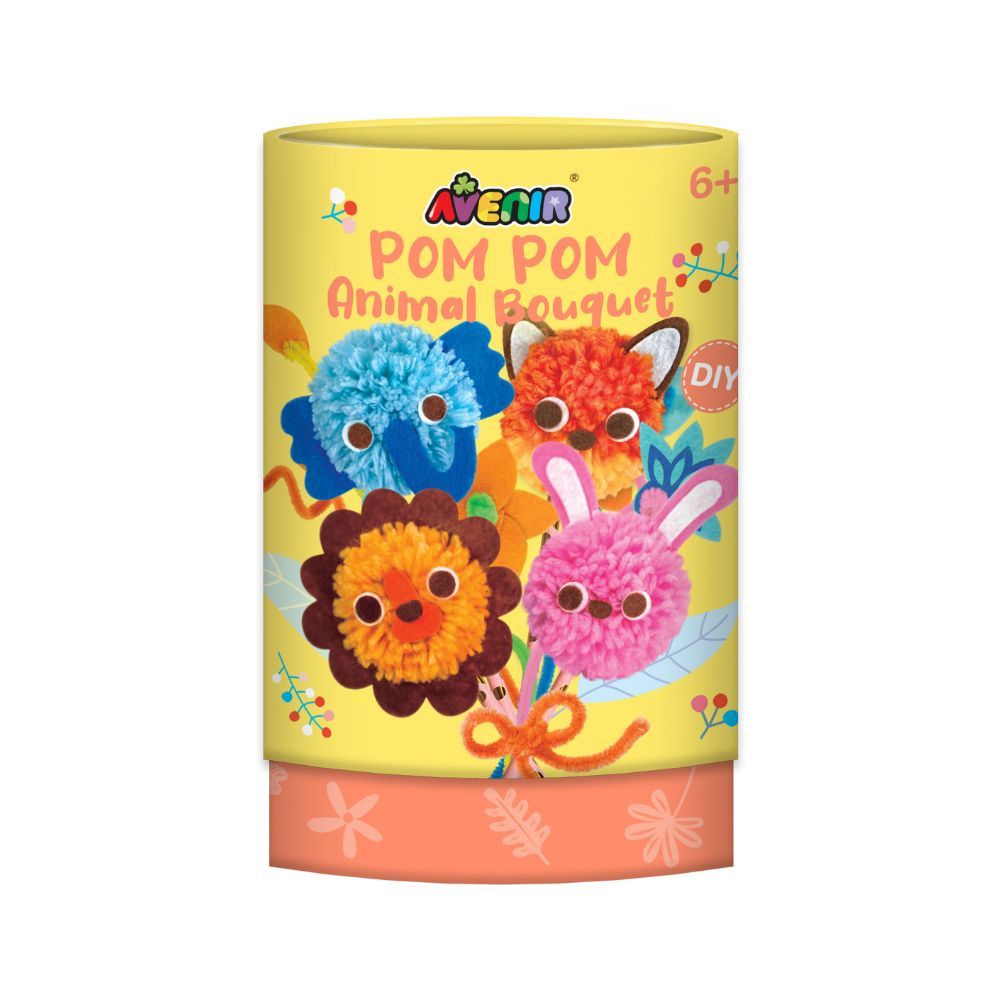 Avenir - Pom Pom Animal Themed Bouquet Craft Kit