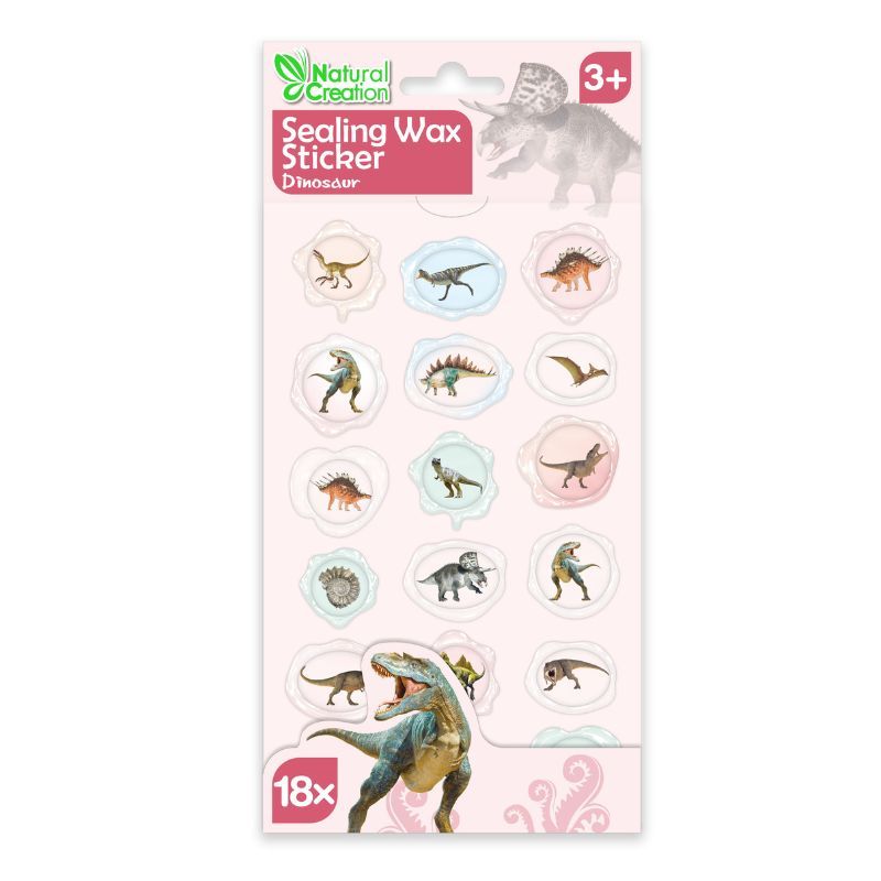 Avenir - Sealing Wax Stickers - Dinosaur - Pack of 1 - 18Pcs