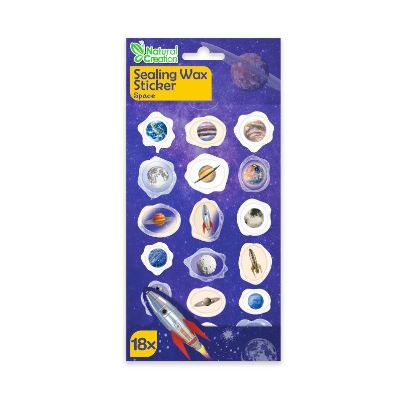 Avenir - Sealing Wax Stickers - Space - Pack of 1 - 18Pcs