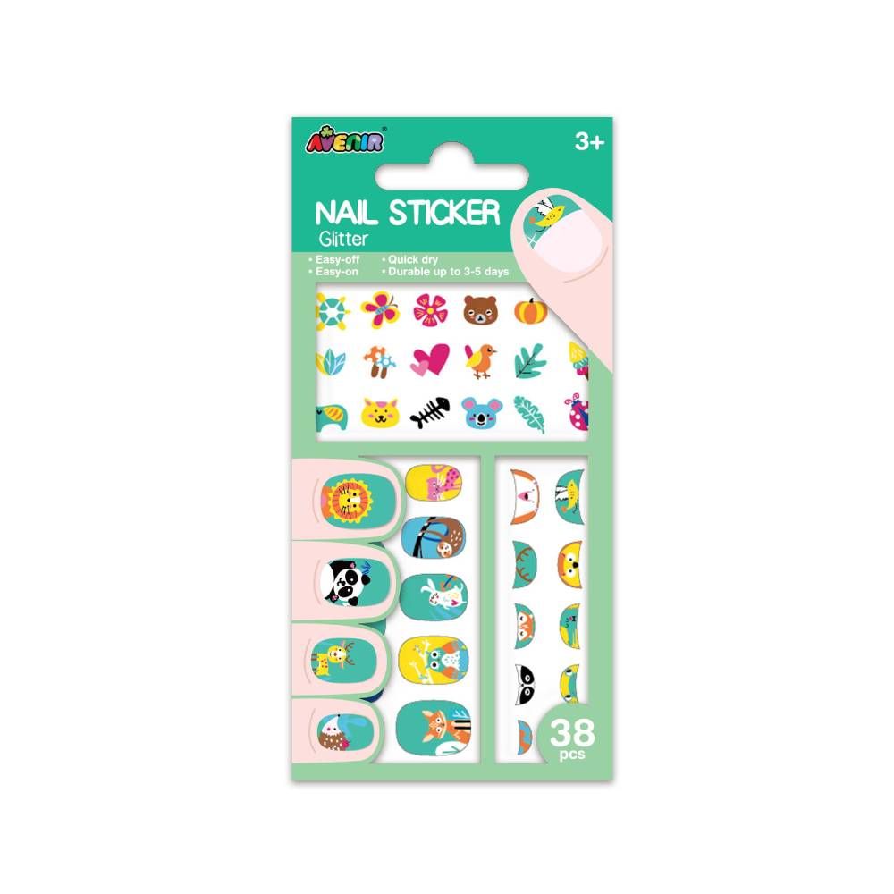 Avenir - Nail Stickers Glitter - Animals