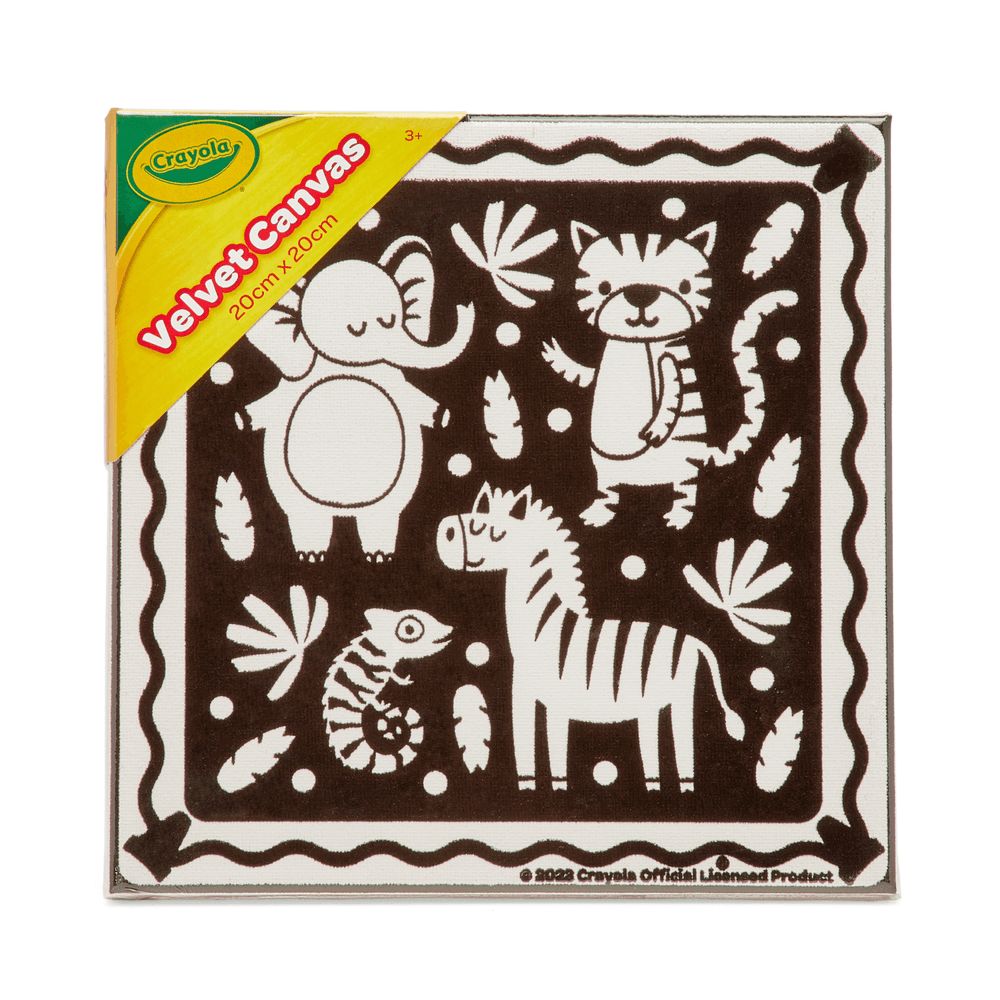 Crayola - DIY Velvet Creativity Drawing Canvas - Jungle