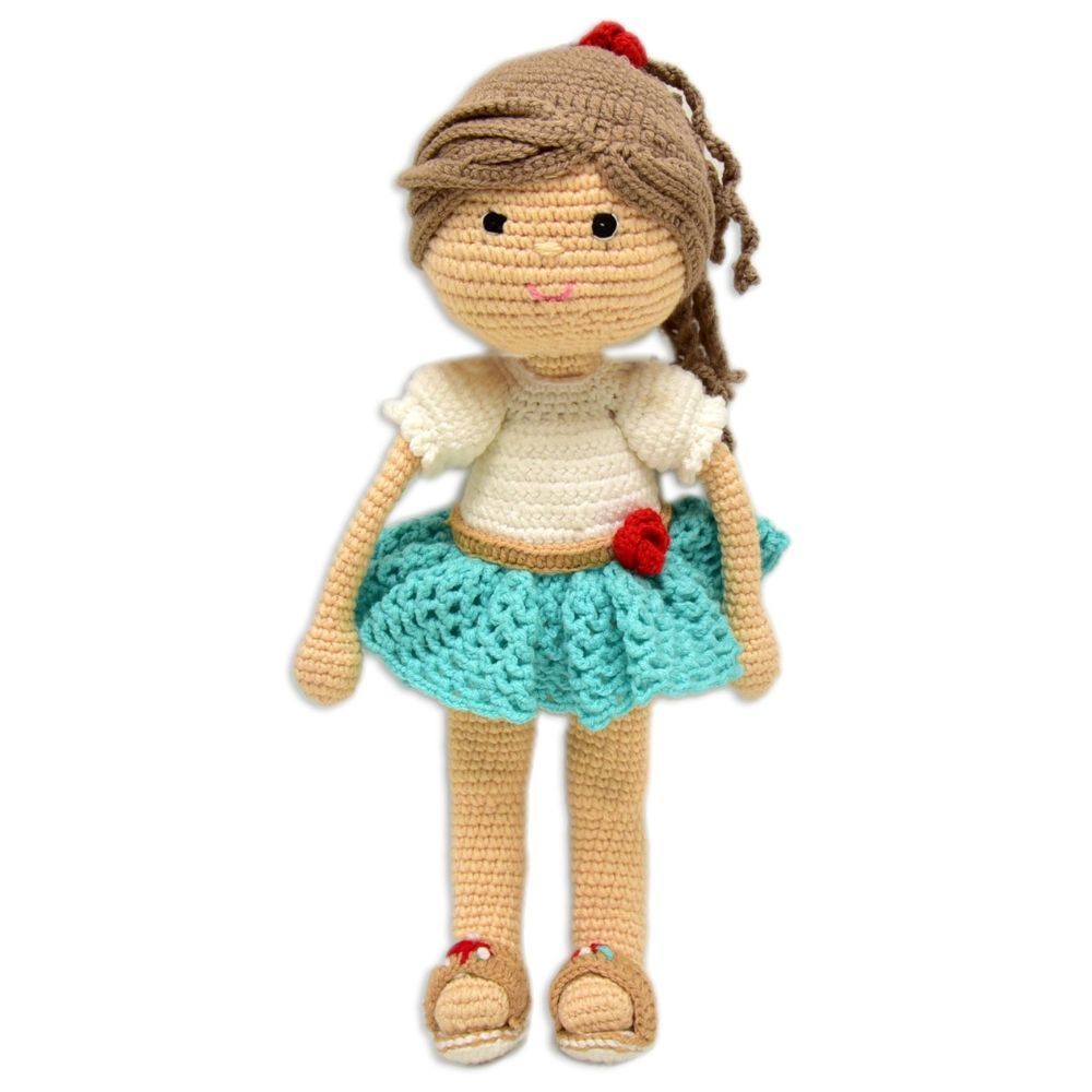 Happy Threads - Handmade Crocheted Love Katie Doll 17 Inches - Multicolour