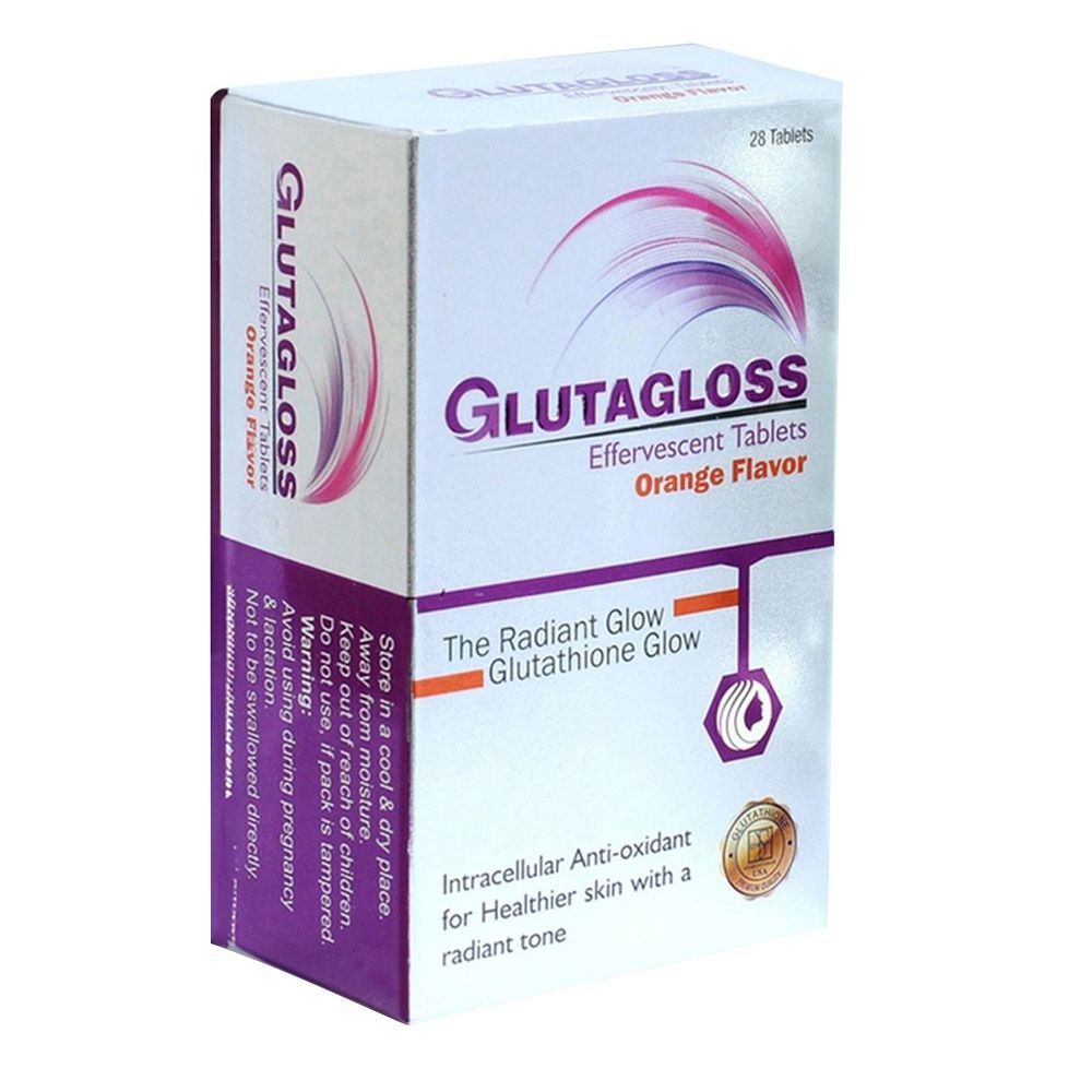 Glutagloss - Effervescent Tablets - Orange Flavor - 28 Pcs