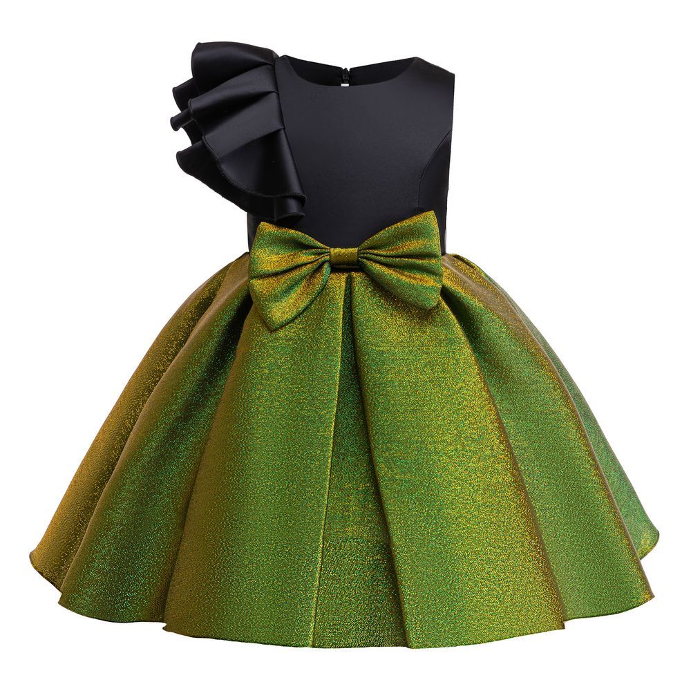 Sugar Rush - Girl's Embellished Fit And Flare Dress - Green