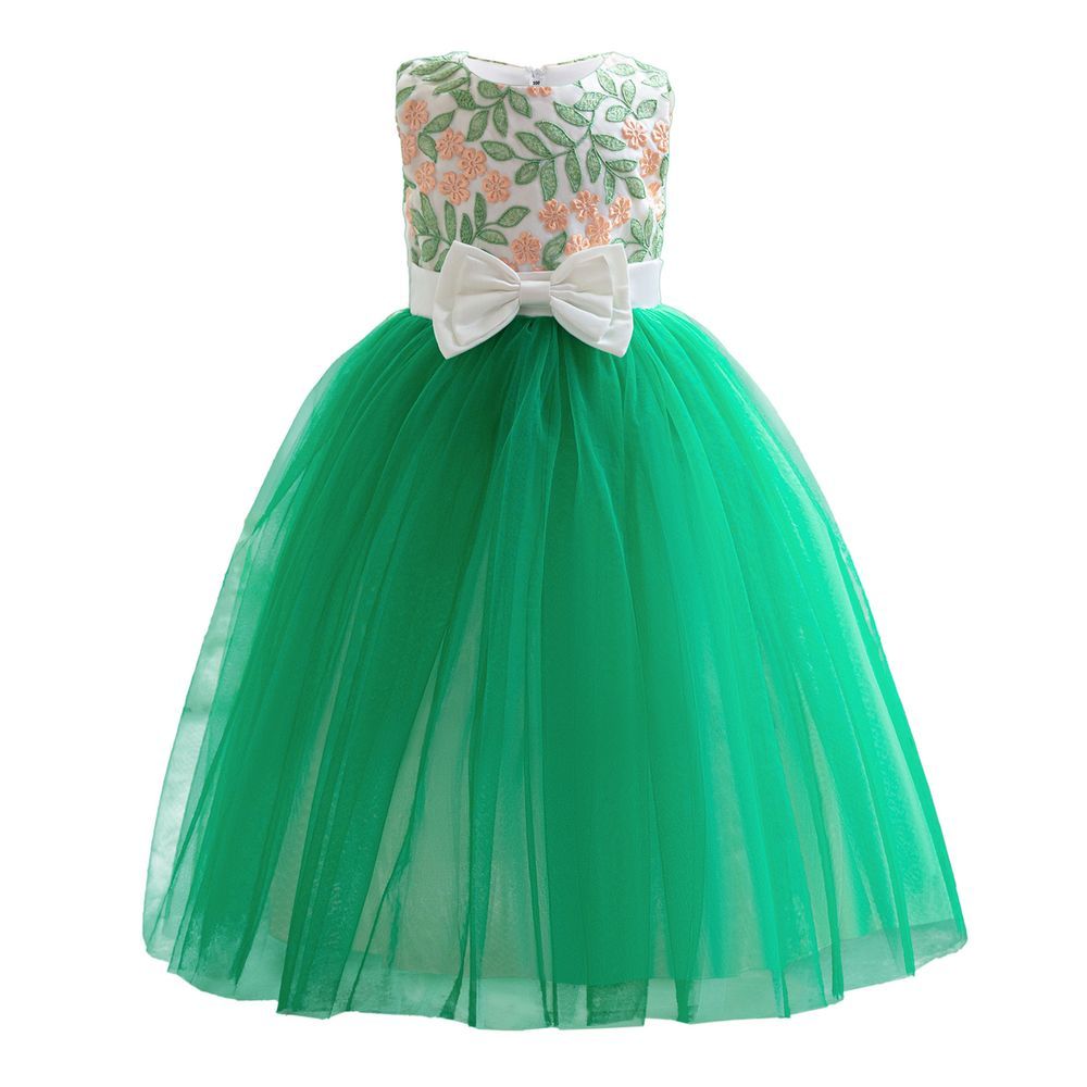 Sugar Rush - Girl's Tropical Gown Dress - Green