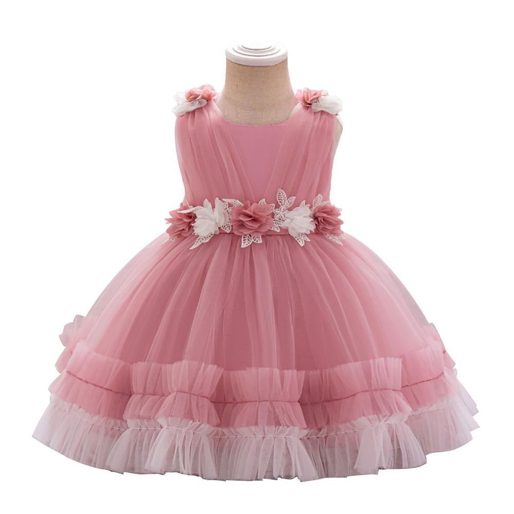 Sugar Rush - Girl's Embellished Party Dress - Pink