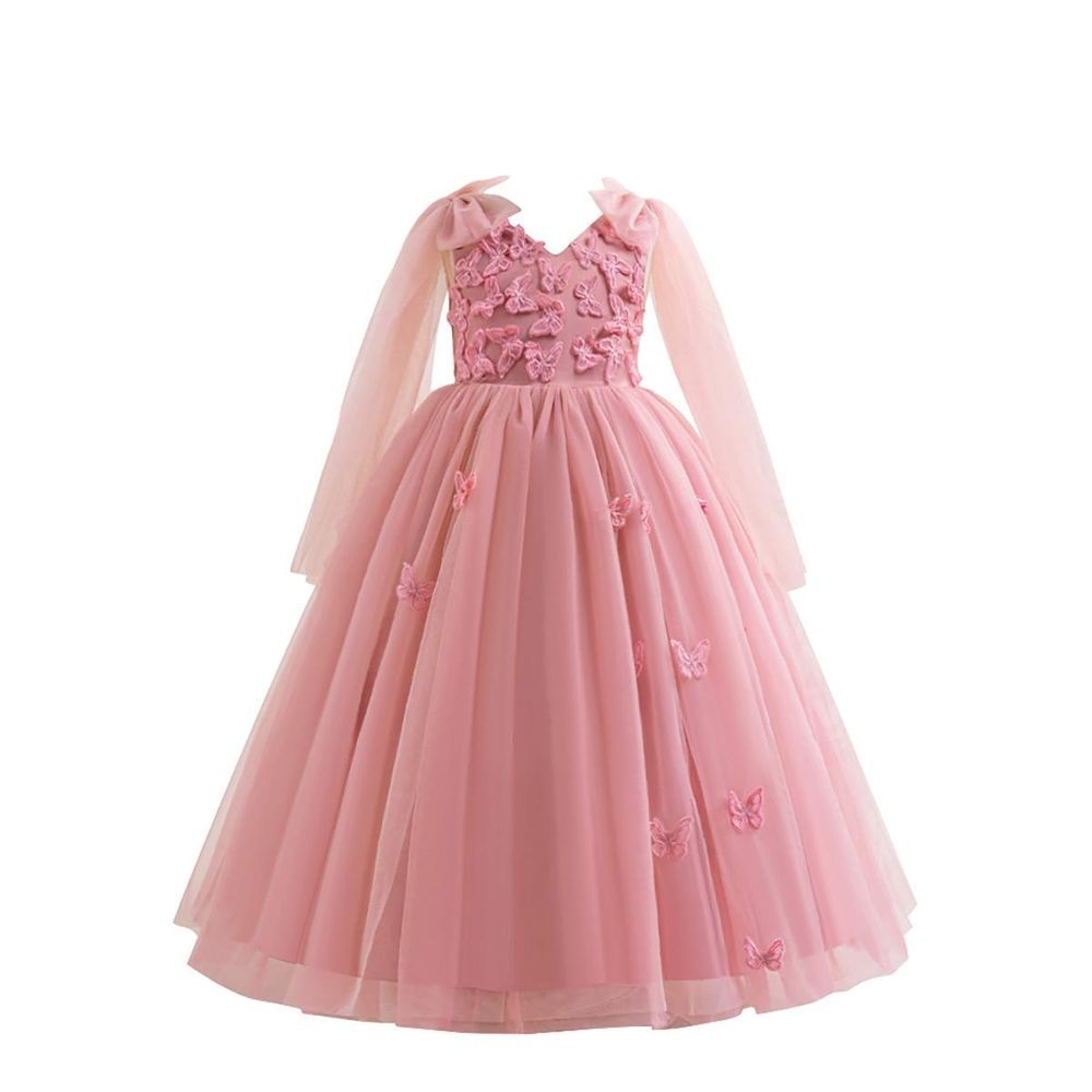 Sugar Rush - V-Neck Embellished Party Dress - Pink