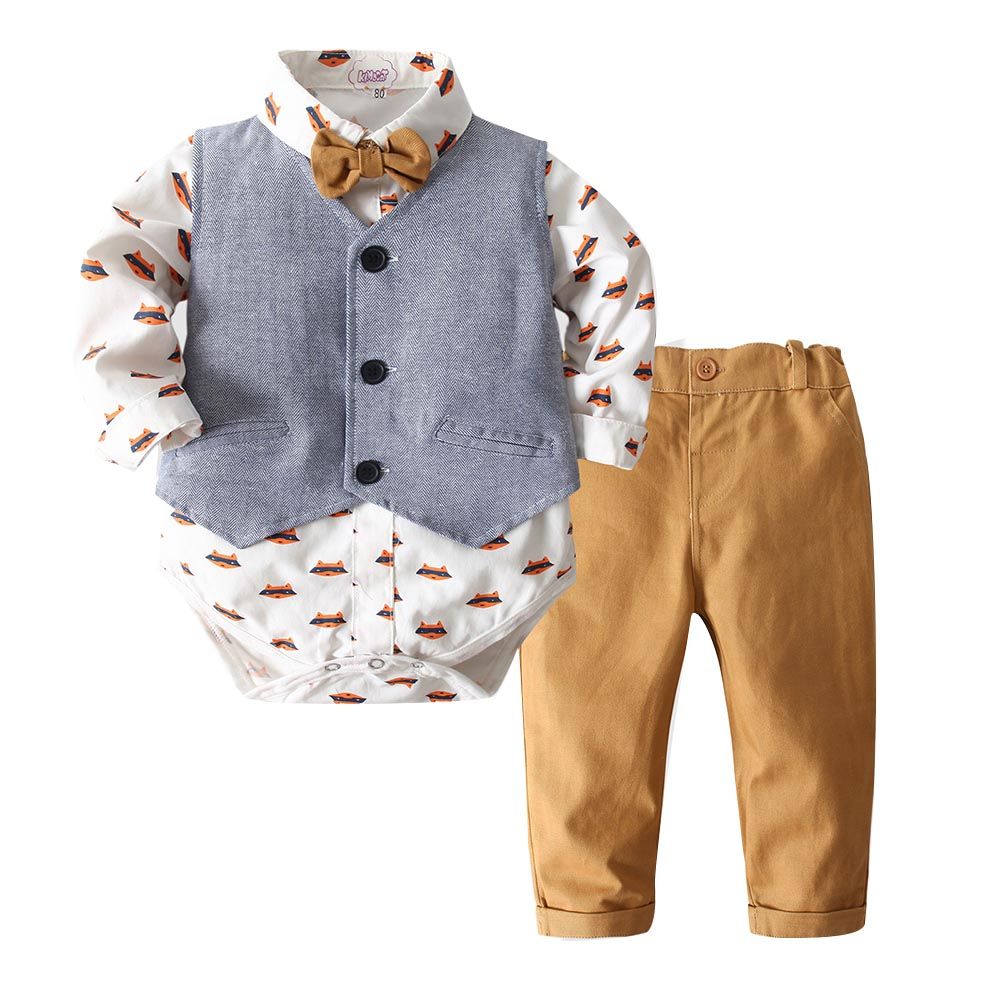 SUGAR RUSH - 4pc-Set - Classic Bodysuit, Waistcoat, Bowtie & Pants