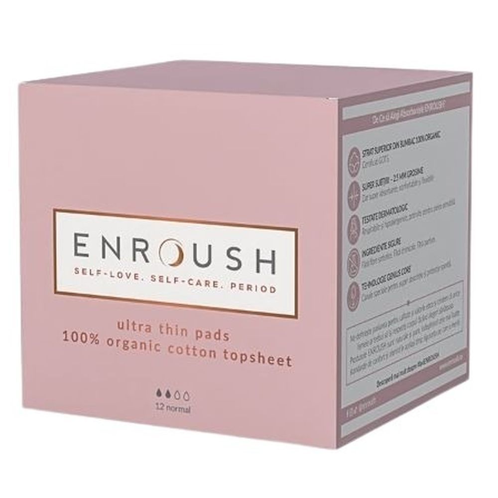 Enroush - Organic Cotton Pads - Normal - 12 Pcs