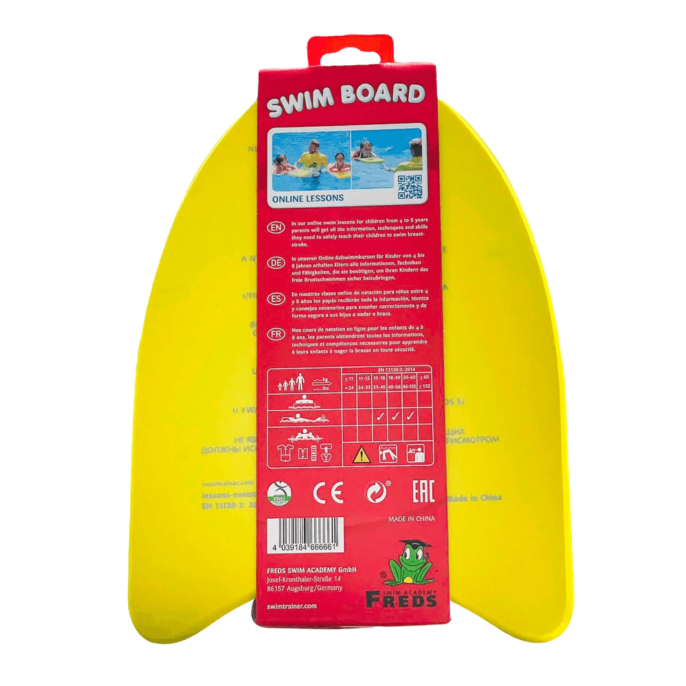 Freds Swim Academy - Swim Board For Children - Yellow