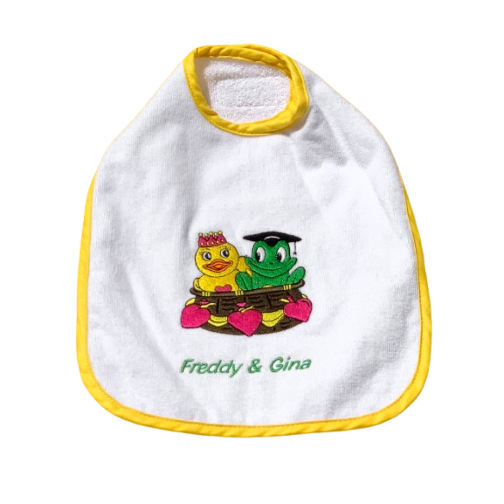 Freds Swim Academy - Freddy & Gina Soft Bib - White