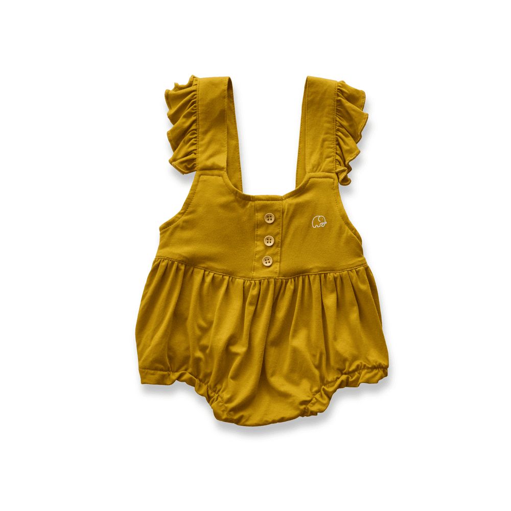 Anvi Baby - Ruffle Romper - Mustard