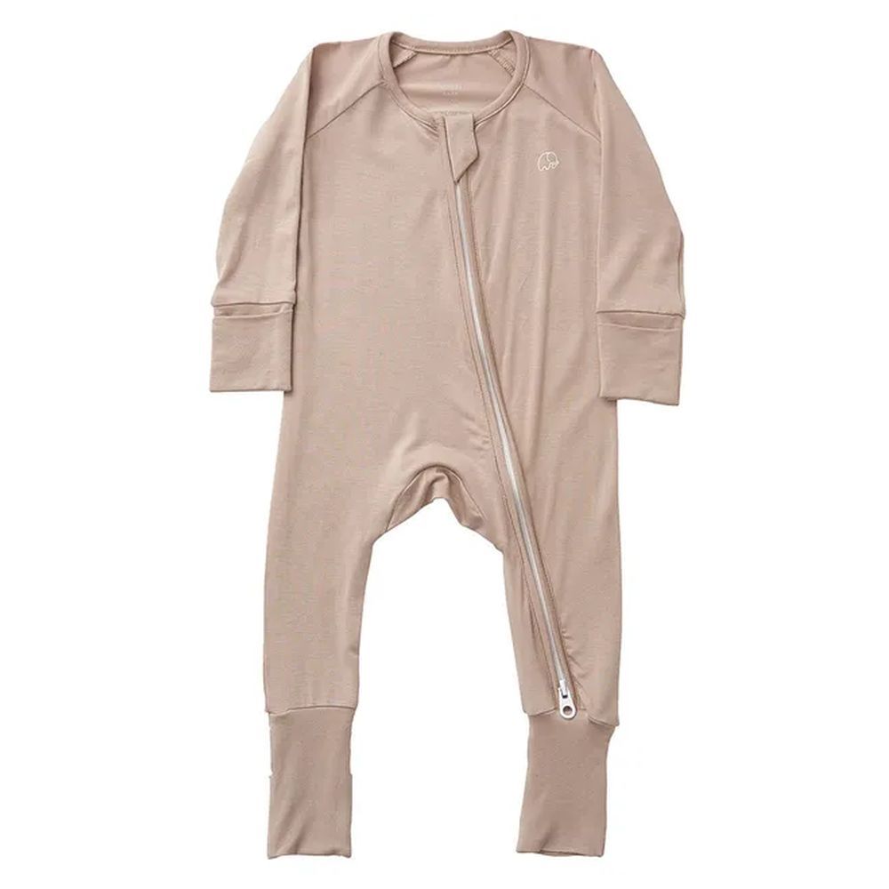 Anvi Baby - Organic Zipper Sleepsuit - Mocha