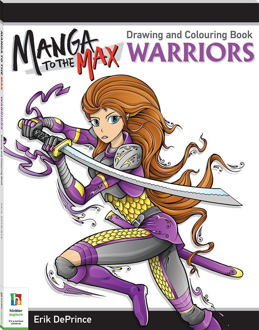 Hinkler - Manga To The Max - Drawing & Coloring Book Warriors