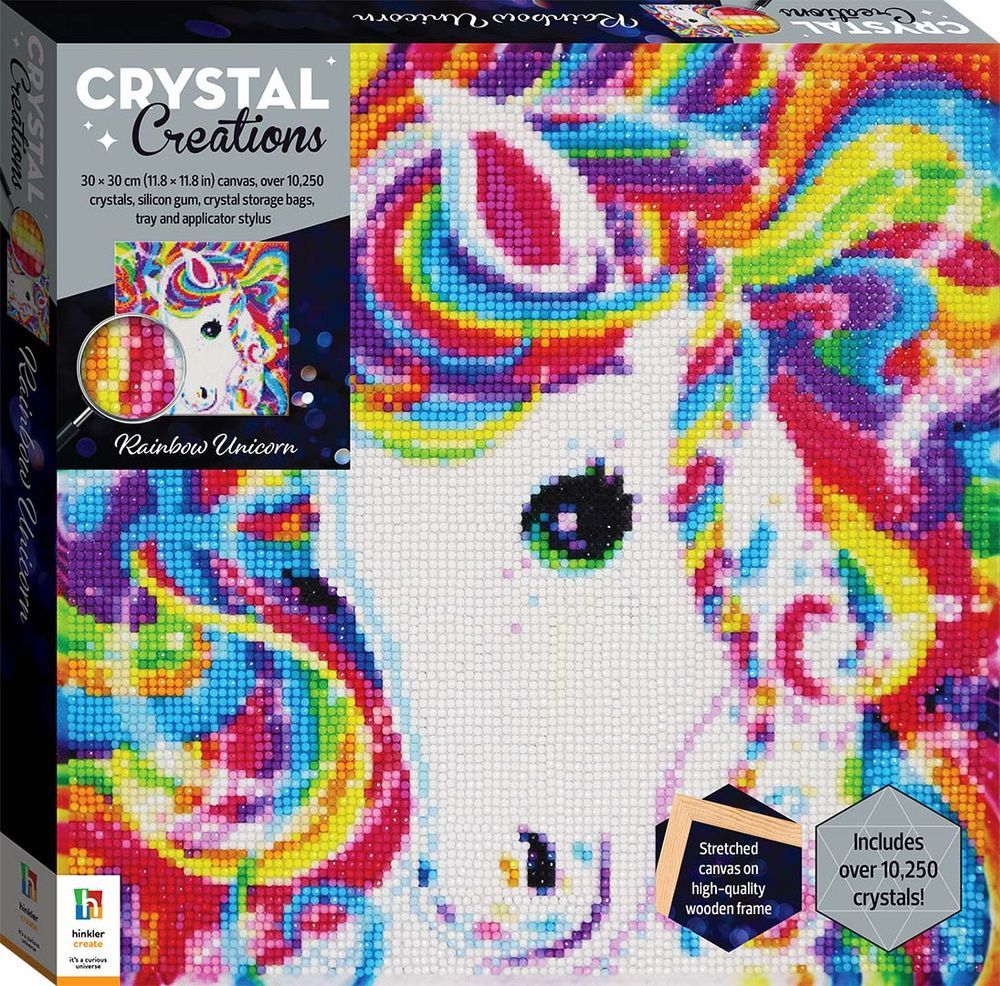 Hinkler - Crystal Creations Canvas Rainbow Unicorn