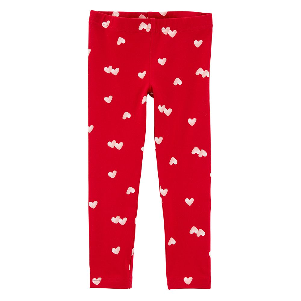 Carters - Valentine's Day Heart Leggings - Red