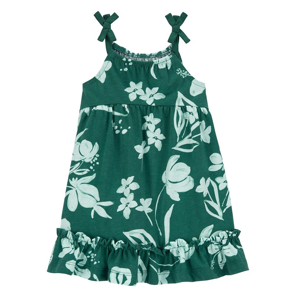 Carters - Floral Cotton Dress - Green