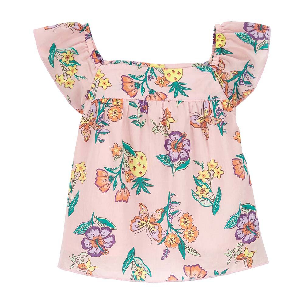 Carters - Girls Floral Lawn Top - Pink