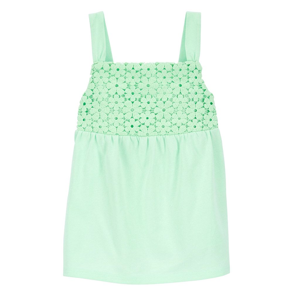 Carters - Girls Crochet Sleeveless Top - Green