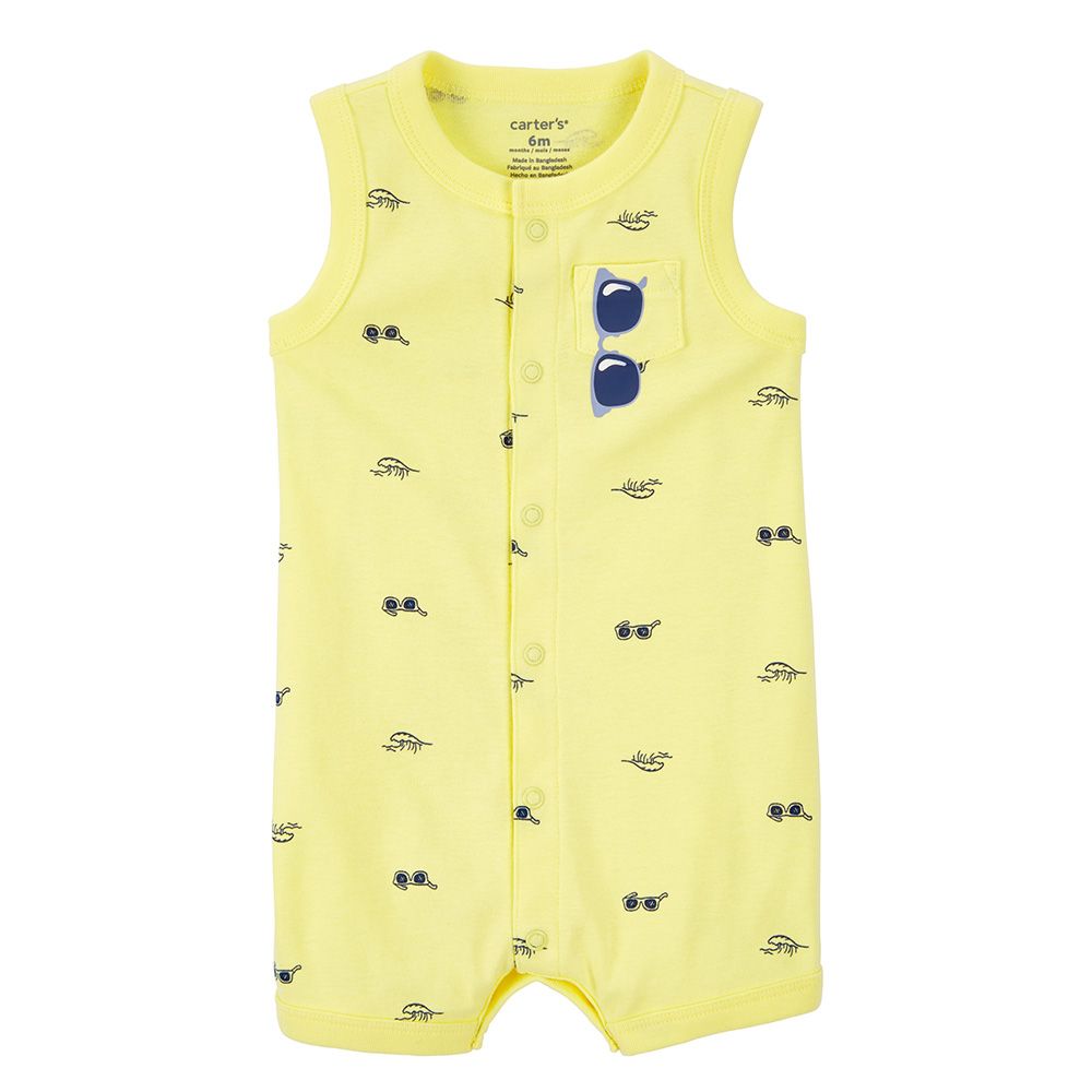 Carters - Boys Sunglasses Snap-Up Romper - Yellow