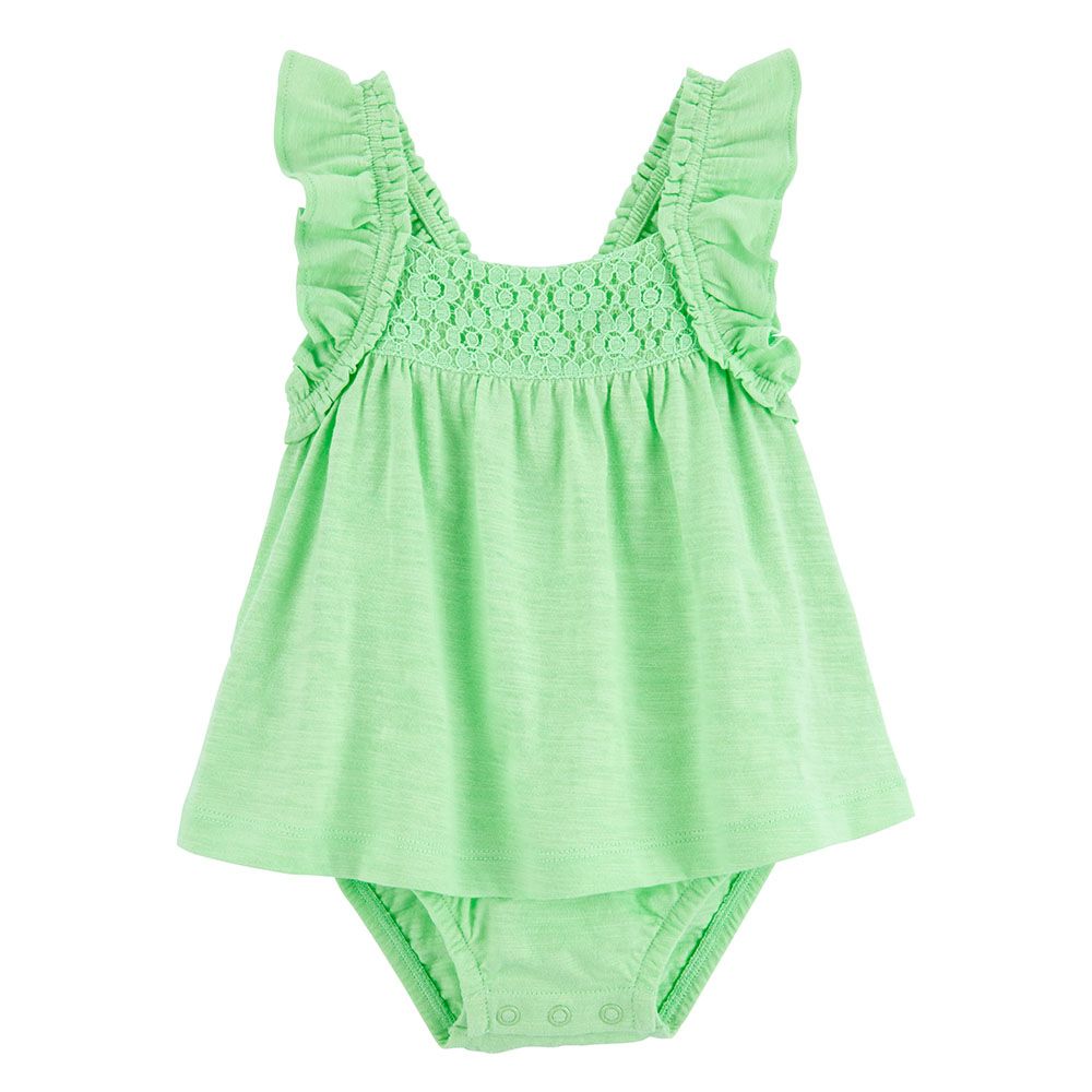 Carters - Girls Eyelet Sunsuit - Green